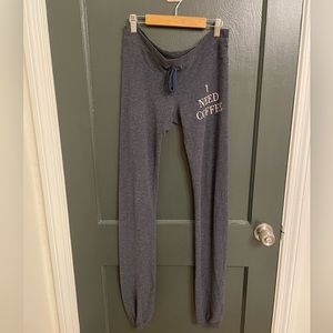 ☕️Wildfox | “I Need Coffee” drawstring joggers